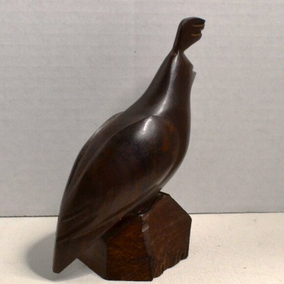 Wooden Quail Bird Carved Room Accent Decor Camp Cabin Decor Nature - Picture 2 of 5